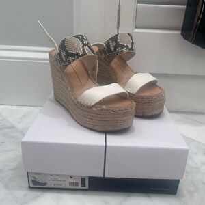 Dolce Vita Espadrille Wedge Sandals with Snakeskin Accent